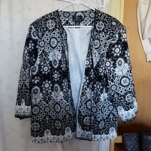 Black/White dress jacket, fully lined